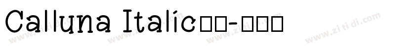 Calluna Italic字体字体转换